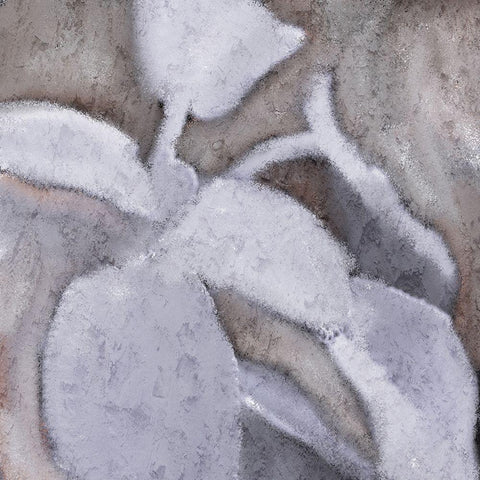 Sage Leaves 1 White Modern Wood Framed Art Print by Kimberly, Allen