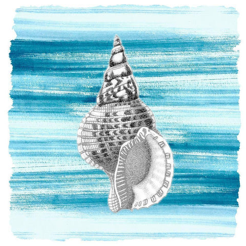 Coastal Brushstroke 2 Black Modern Wood Framed Art Print by Kimberly, Allen