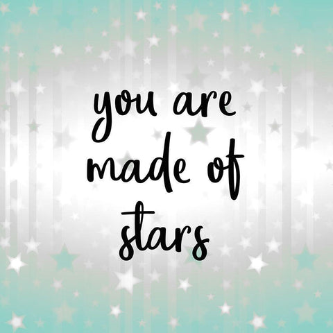 You are Made of Stars v2 White Modern Wood Framed Art Print with Double Matting by Kimberly, Allen