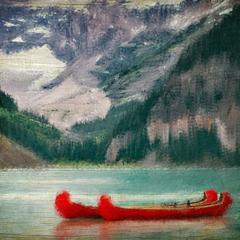 Lake Louise Black Ornate Wood Framed Art Print with Double Matting by Kimberly, Allen