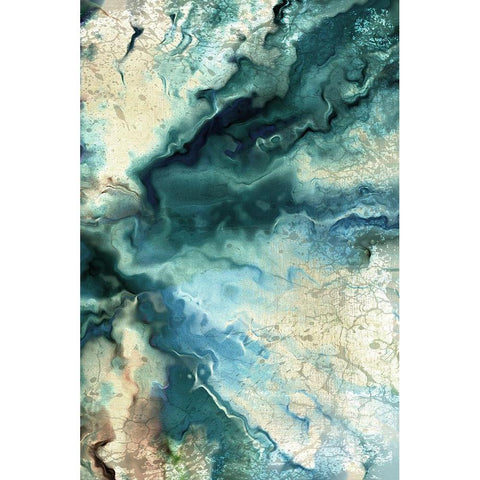 Neo Teal 2 White Modern Wood Framed Art Print by Allen, Kimberly