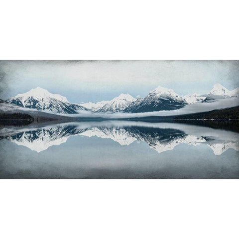 A Mountain Reflects Gold Ornate Wood Framed Art Print with Double Matting by Kimberly, Allen