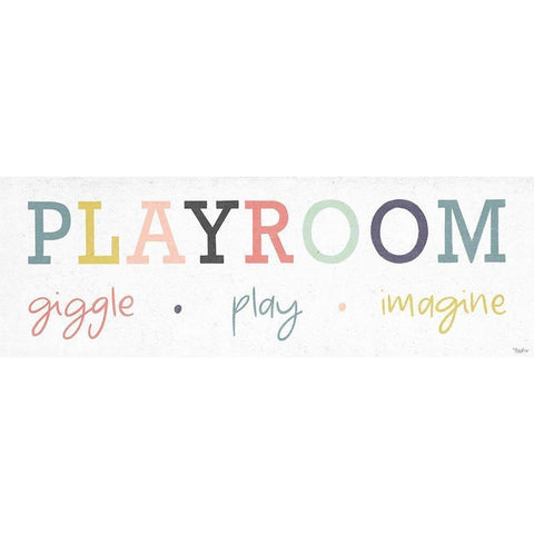Playroom Black Modern Wood Framed Art Print with Double Matting by Louise, Gigi