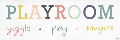 Playroom White Modern Wood Framed Art Print with Double Matting by Louise, Gigi