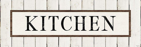 Kitchen White Modern Wood Framed Art Print with Double Matting by Louise, Gigi