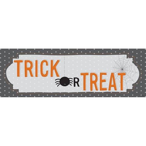 Trick Treat Black Modern Wood Framed Art Print with Double Matting by Louise, Gigi