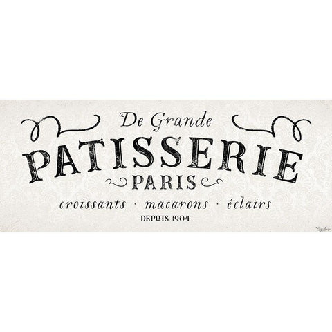French Patisserie White Modern Wood Framed Art Print by Louise, Gigi