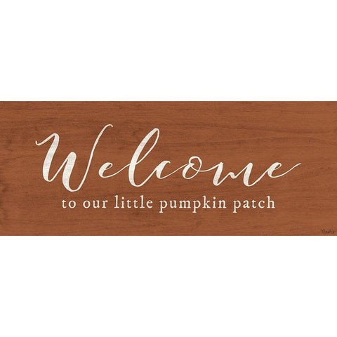 Welcome Pumpkin Patch Black Modern Wood Framed Art Print by Louise, Gigi