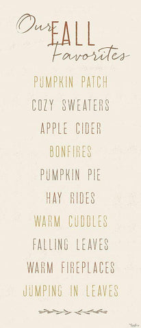 Our Fall Favorites White Modern Wood Framed Art Print with Double Matting by Louise, Gigi