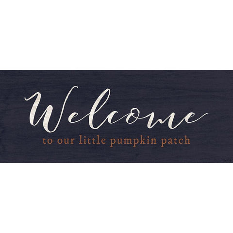 Welcome Pumpkin Patch 2 Black Modern Wood Framed Art Print by Louise, Gigi