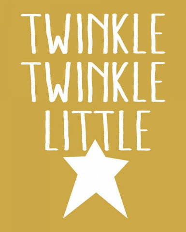Twinkle Twinkle 2 White Modern Wood Framed Art Print with Double Matting by Louise, Gigi