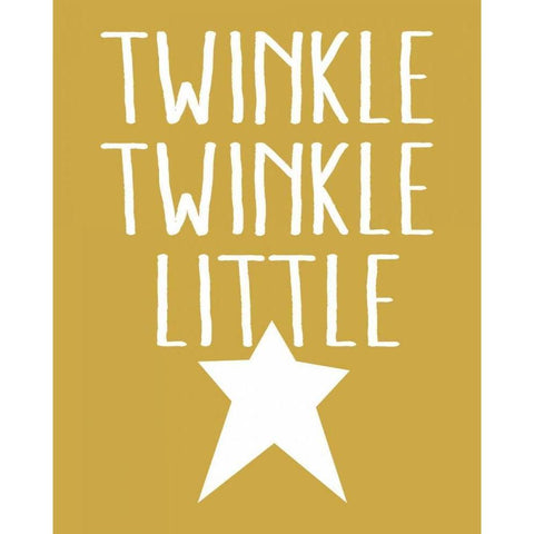 Twinkle Twinkle 2 Black Modern Wood Framed Art Print with Double Matting by Louise, Gigi