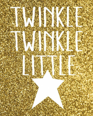 Twinkle Twinkle White Modern Wood Framed Art Print with Double Matting by Louise, Gigi