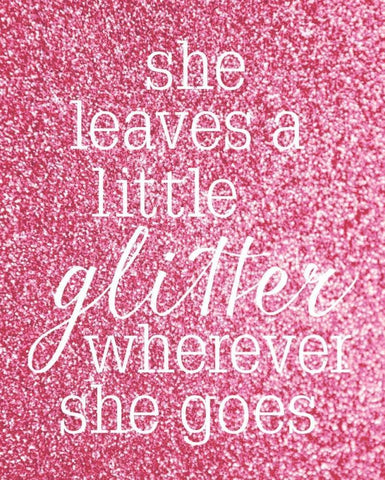 She Glitter White Modern Wood Framed Art Print with Double Matting by Louise, Gigi