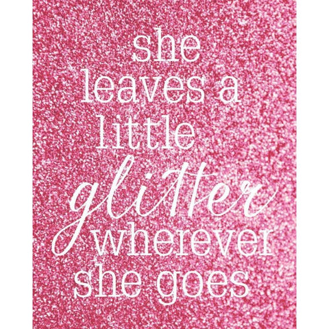 She Glitter Black Modern Wood Framed Art Print by Louise, Gigi