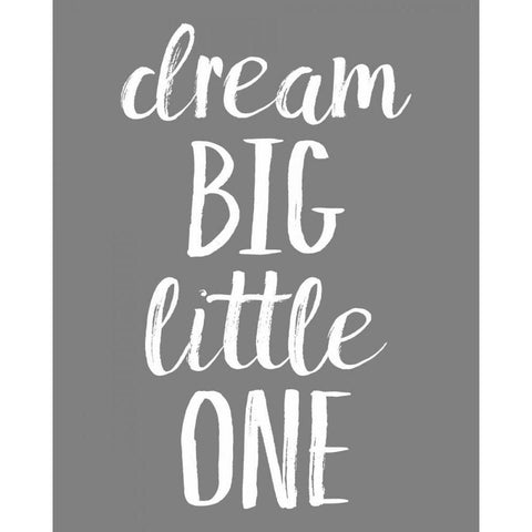 Dream Big GREY Gold Ornate Wood Framed Art Print with Double Matting by Louise, Gigi