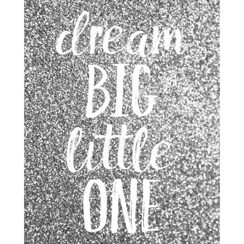 Dream Big Black Modern Wood Framed Art Print by Louise, Gigi