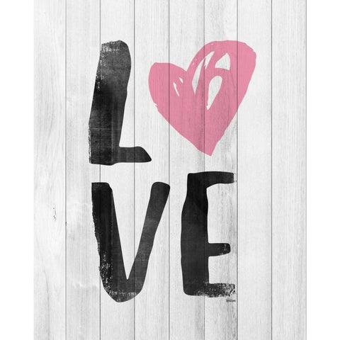 LOVE Black Modern Wood Framed Art Print by Louise, Gigi