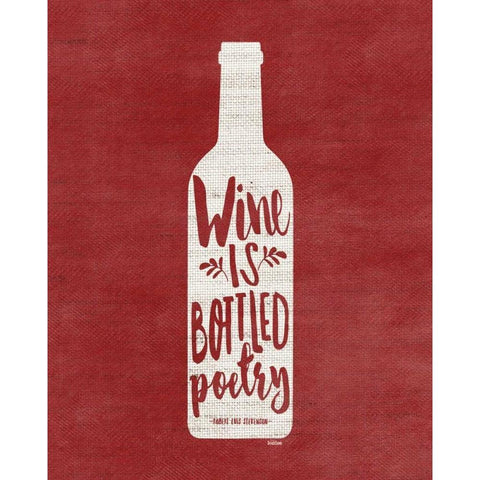 Bottled Wine Black Modern Wood Framed Art Print with Double Matting by Louise, Gigi