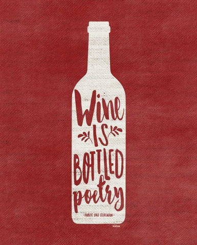 Bottled Wine White Modern Wood Framed Art Print with Double Matting by Louise, Gigi