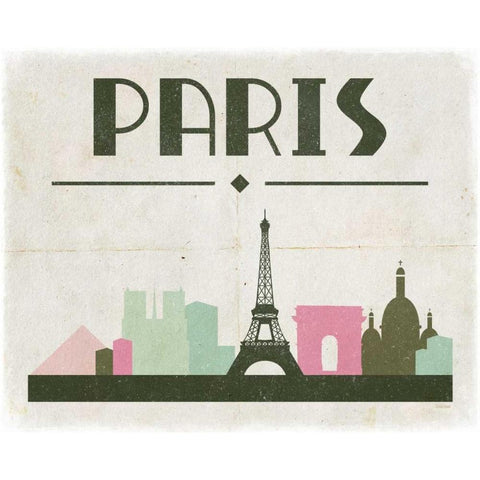 Paris White Modern Wood Framed Art Print by Louise, Gigi