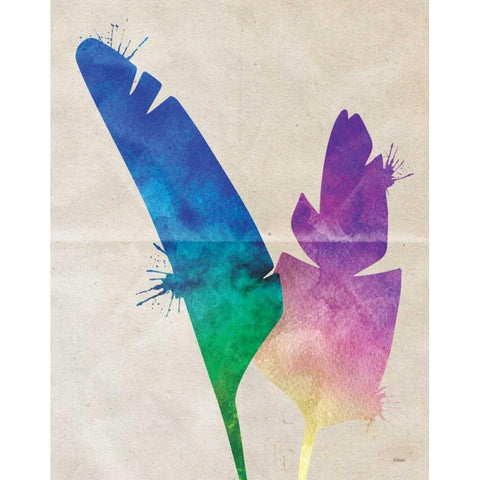 Banana Leaf White Modern Wood Framed Art Print by Louise, Gigi