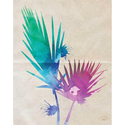 Fan Palm White Modern Wood Framed Art Print by Louise, Gigi