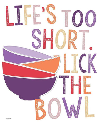 Lick Bowl Black Ornate Wood Framed Art Print with Double Matting by Louise, Gigi