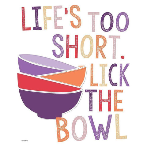 Lick Bowl Gold Ornate Wood Framed Art Print with Double Matting by Louise, Gigi