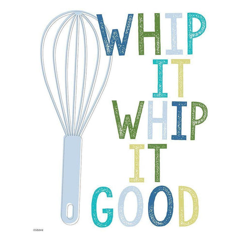 Whip It Good Black Modern Wood Framed Art Print by Louise, Gigi