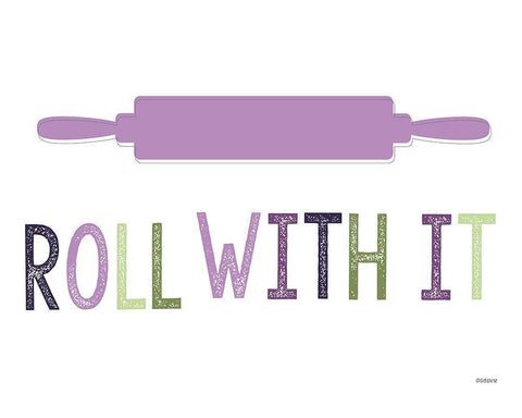 Roll With It White Modern Wood Framed Art Print with Double Matting by Louise, Gigi