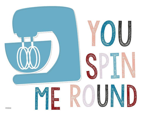 Spin Me Round Black Ornate Wood Framed Art Print with Double Matting by Louise, Gigi