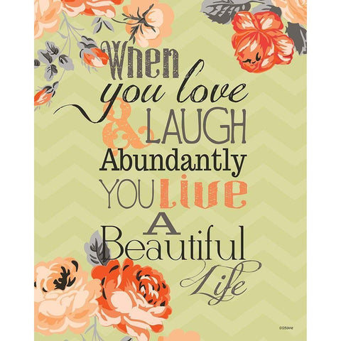 Beautiful Life Black Modern Wood Framed Art Print with Double Matting by Louise, Gigi