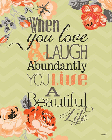 Beautiful Life White Modern Wood Framed Art Print with Double Matting by Louise, Gigi