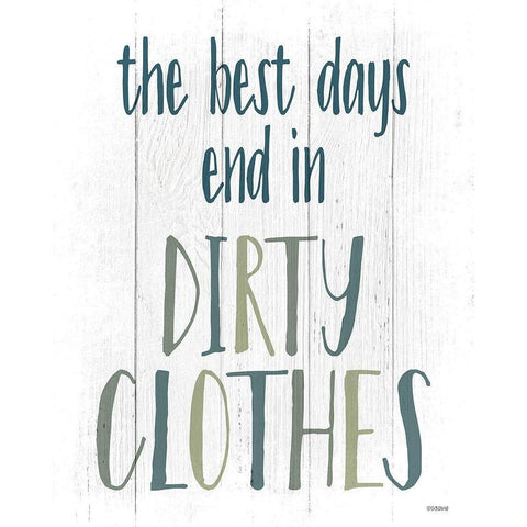 Dirty Clothes White Modern Wood Framed Art Print by Louise, Gigi