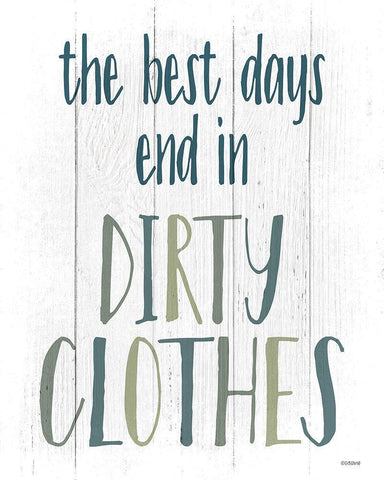 Dirty Clothes White Modern Wood Framed Art Print with Double Matting by Louise, Gigi