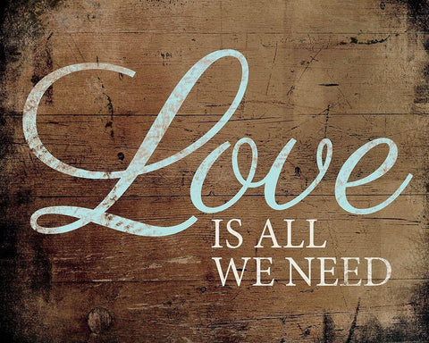 Love We Need White Modern Wood Framed Art Print with Double Matting by Louise, Gigi