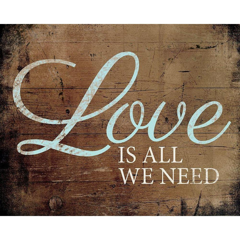 Love We Need Black Modern Wood Framed Art Print by Louise, Gigi