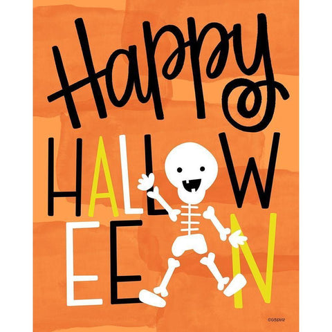 Skeleton White Modern Wood Framed Art Print by Louise, Gigi