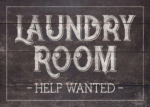 Laundry Room Black Ornate Wood Framed Art Print with Double Matting by Louise, Gigi