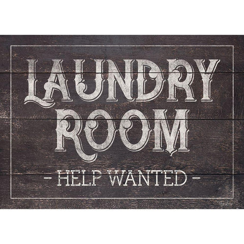 Laundry Room Black Modern Wood Framed Art Print by Louise, Gigi