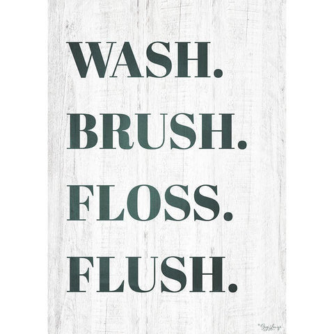 Wash Brush White Modern Wood Framed Art Print by Louise, Gigi