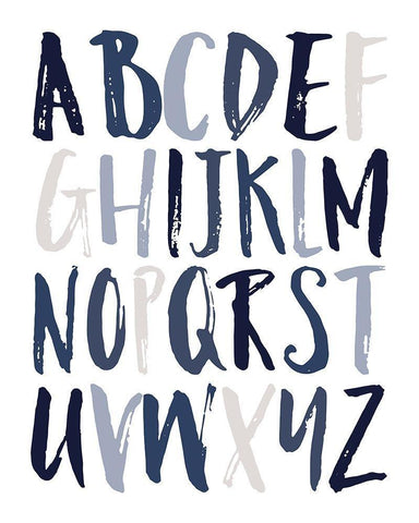 Boys Upper Letters White Modern Wood Framed Art Print with Double Matting by Louise, Gigi