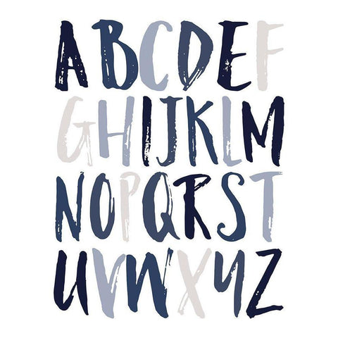 Boys Upper Letters White Modern Wood Framed Art Print by Louise, Gigi