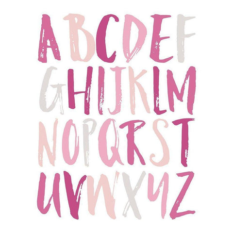 Girls Upper Letters White Modern Wood Framed Art Print by Louise, Gigi