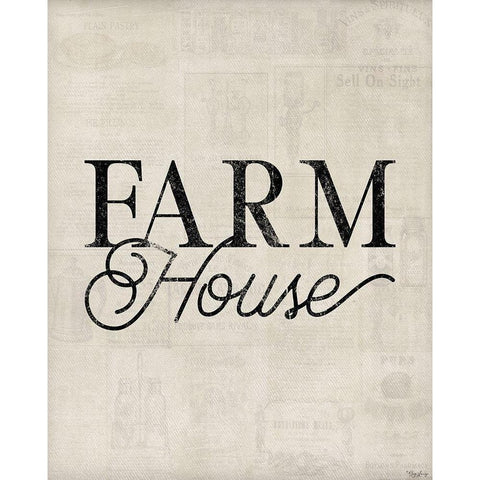 Farm House Gold Ornate Wood Framed Art Print with Double Matting by Louise, Gigi