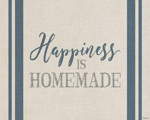 Happiness Homemade Black Ornate Wood Framed Art Print with Double Matting by Louise, Gigi