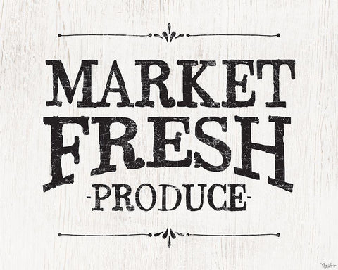 Market Fresh Black Ornate Wood Framed Art Print with Double Matting by Louise, Gigi