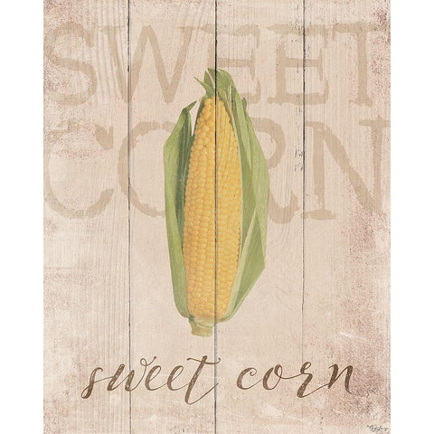 Sweet Corn White Modern Wood Framed Art Print by Louise, Gigi
