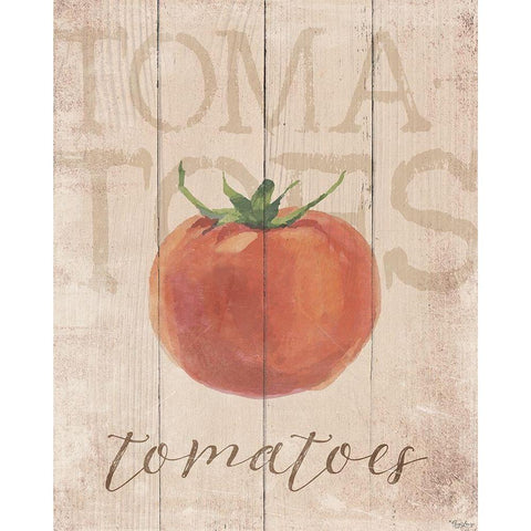 Tomatoes Black Modern Wood Framed Art Print with Double Matting by Louise, Gigi